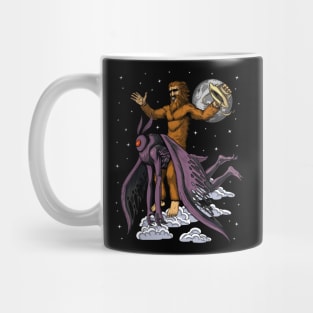 Bigfoot Riding Mothman Mug